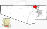 Pima County Incorporated and Unincorporated areas Marana highlighted